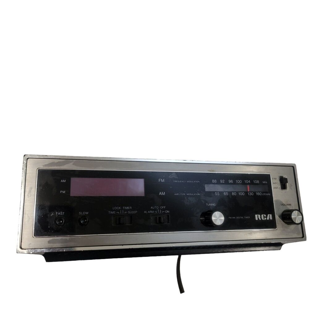 RCA AM FM Vintage Digital Clock Am FM Radio Alarm MODEL JZS 081W PARTS ONLY